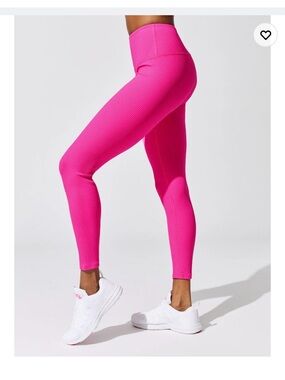 Carbon 38 High-Waist Ribbed Hot Pink Leggings 7/8 worn once